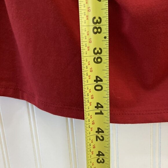 isabel Maternity by Ingrid & Isabel Red Ruched Waist Long Sleeve Dress Sizes S-M - Picture 8 of 8